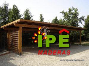 garaje de madera para varios coches