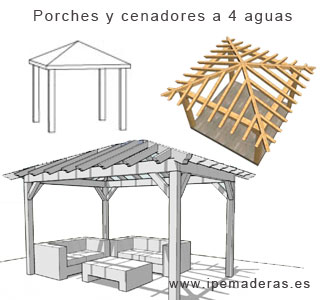 porches a 4 aguas